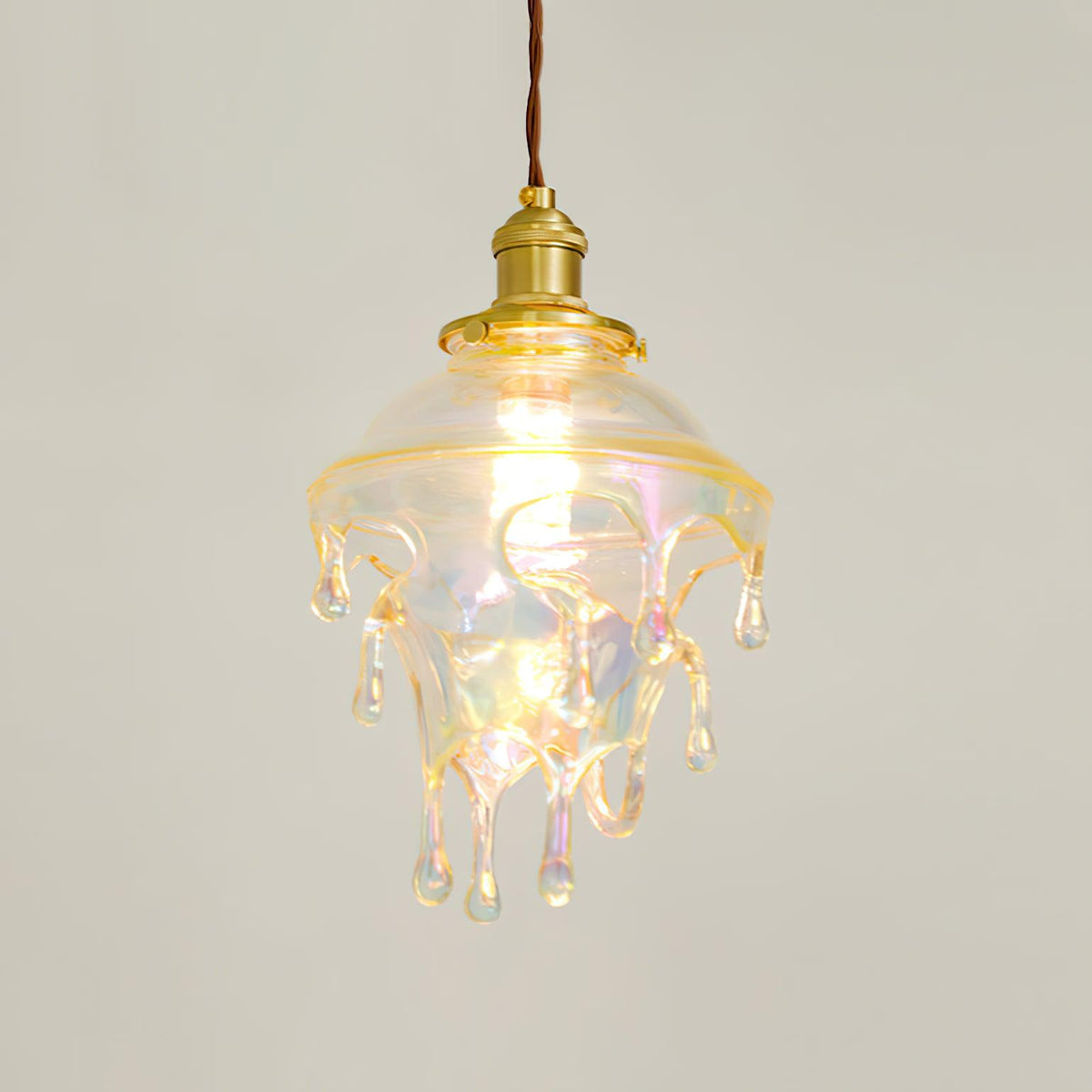 Pendant Lamp Iridescent Water Drop Shade Artistic Glow Contemporary-Neutral Decor