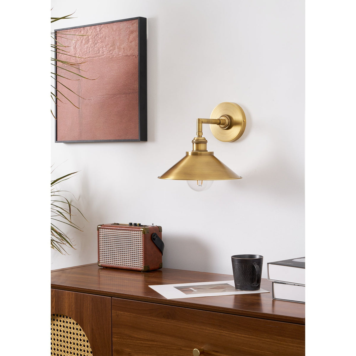 Osile Applique Murale Métal Laiton Minimaliste