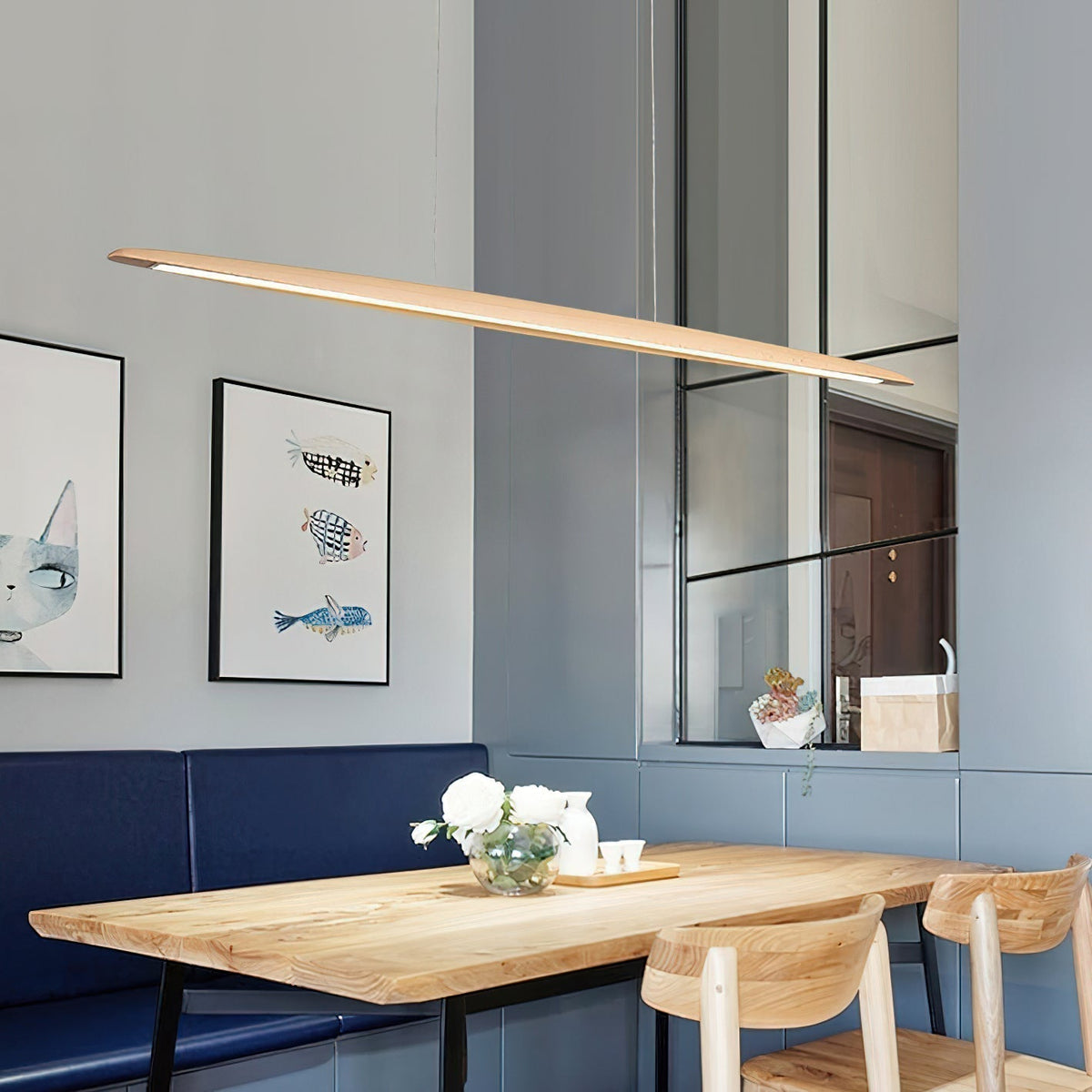 Lunivarx Suspension Bois Noyer Minimaliste-Cielum