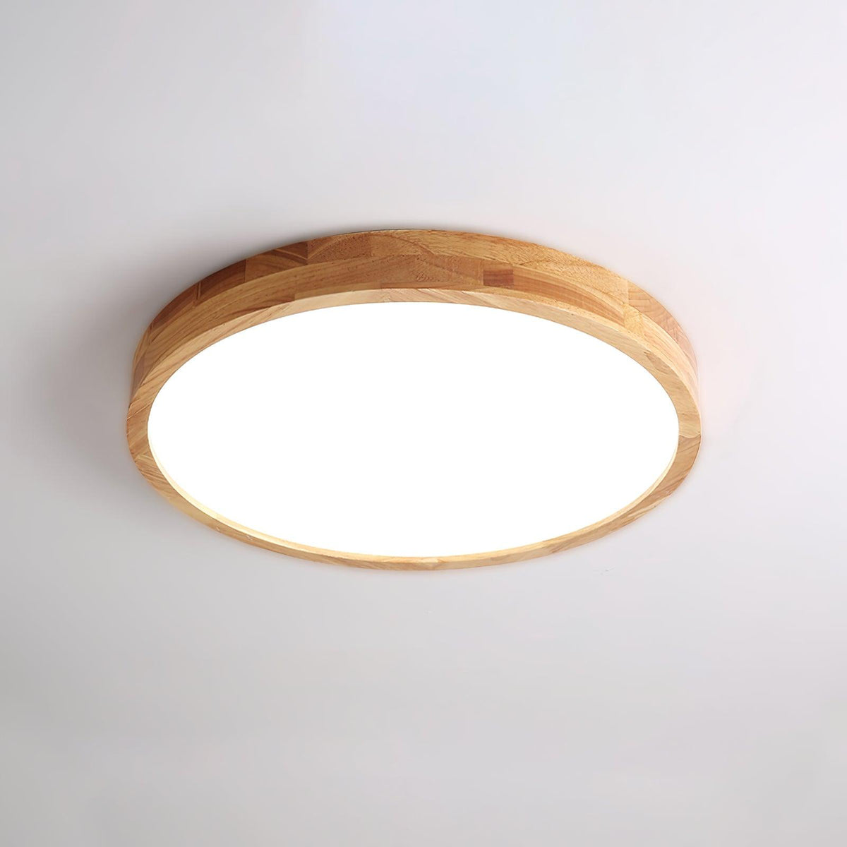 Keveny Lumière Plafonnière Géométrique en Bois LED-Cielum