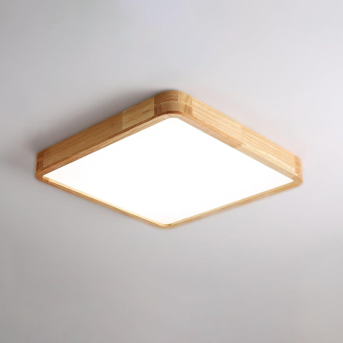 Keveny Lumière Plafonnière Géométrique en Bois LED-Cielum