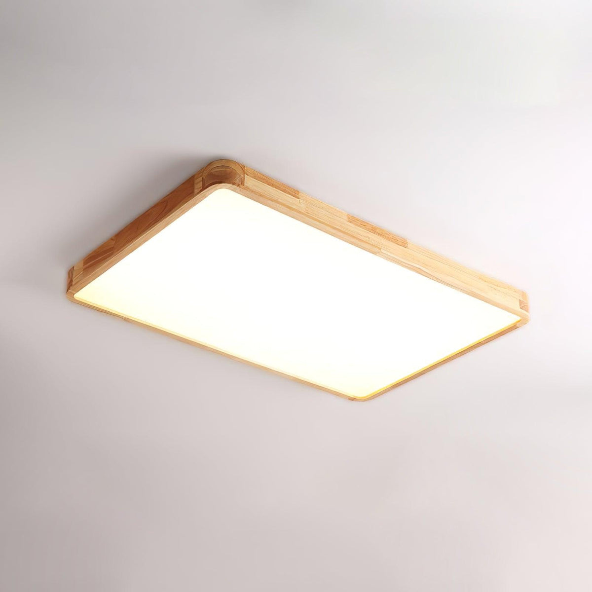 Keveny Lumière Plafonnière Géométrique en Bois LED-Cielum