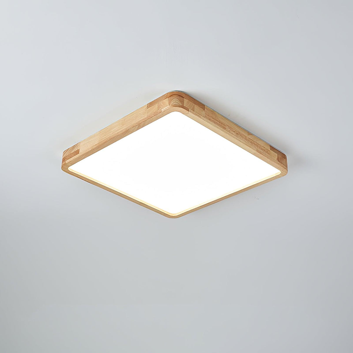 Keveny Lumière Plafonnière Géométrique en Bois LED-Cielum