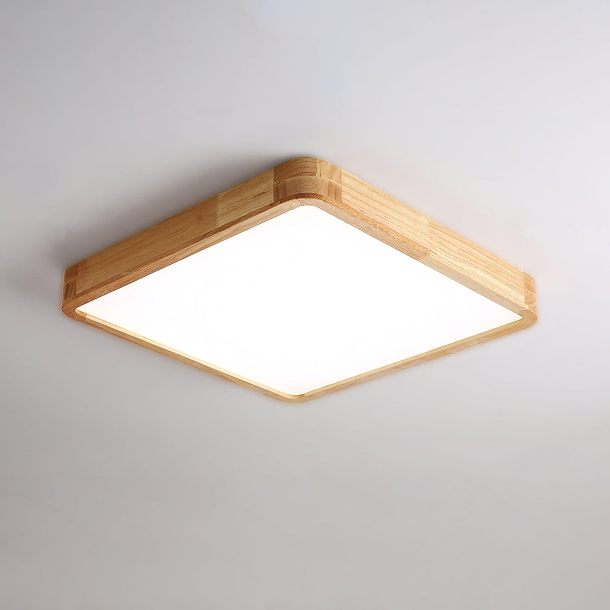 Keveny Lumière Plafonnière Géométrique en Bois LED-Cielum