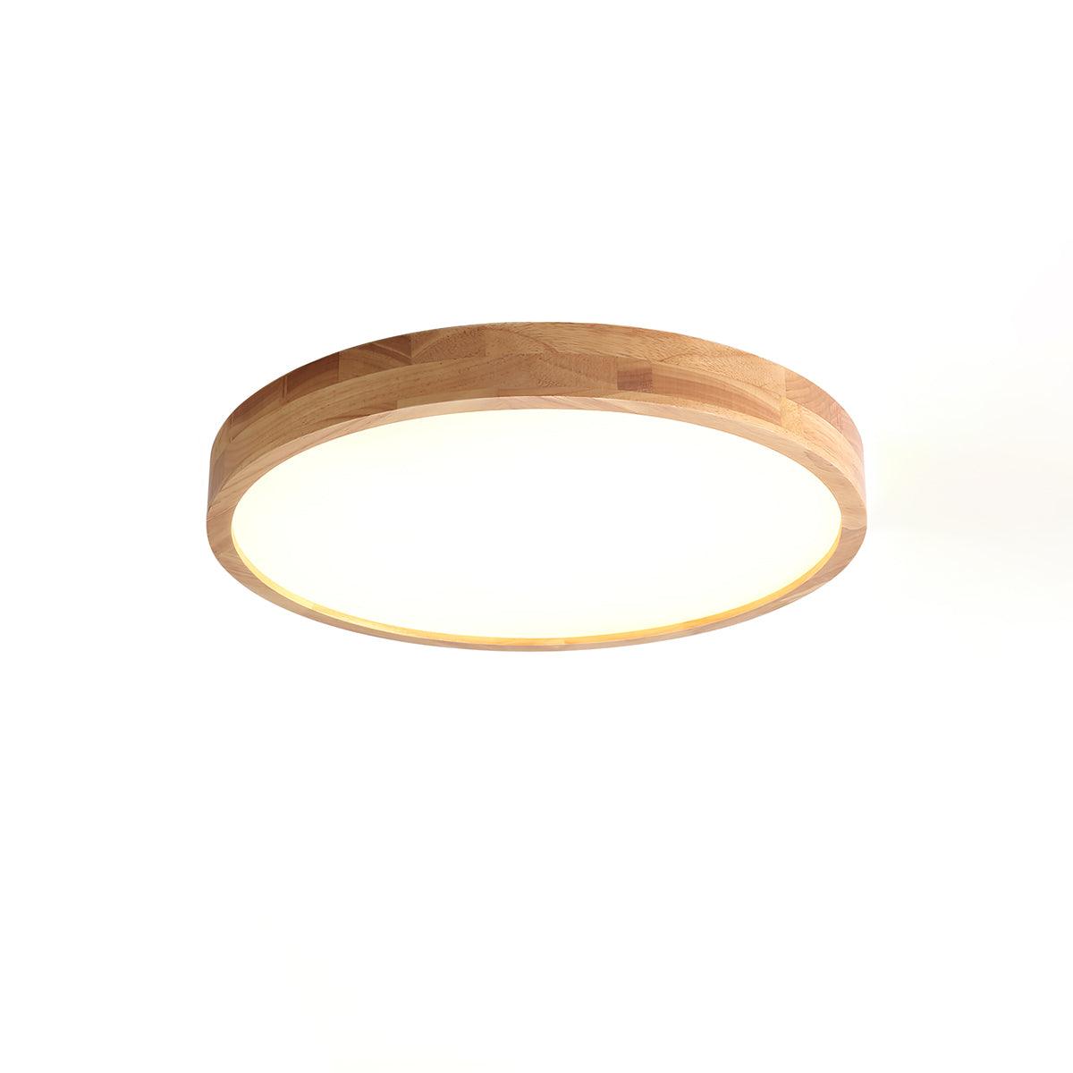 Keveny Lumière Plafonnière Géométrique en Bois LED-Cielum