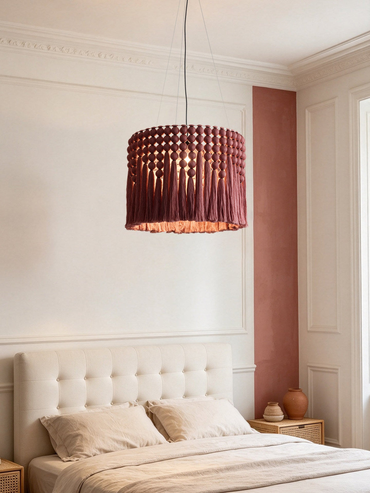 Verleigh Suspension En Macramé À Franges