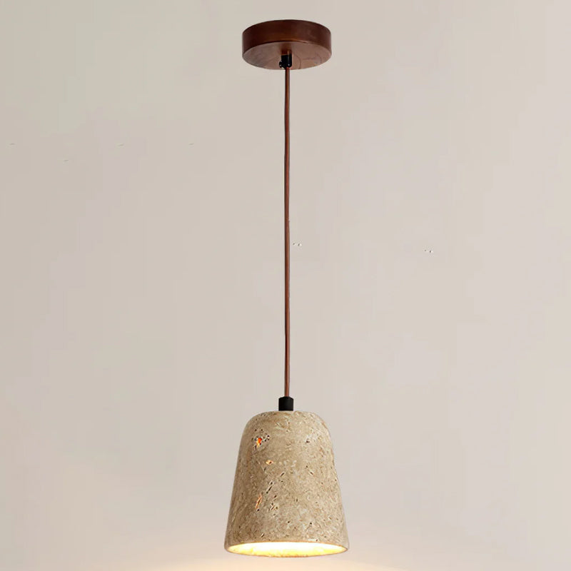 Ritta Travertine Pendant Light Six Style-Neutral Decor