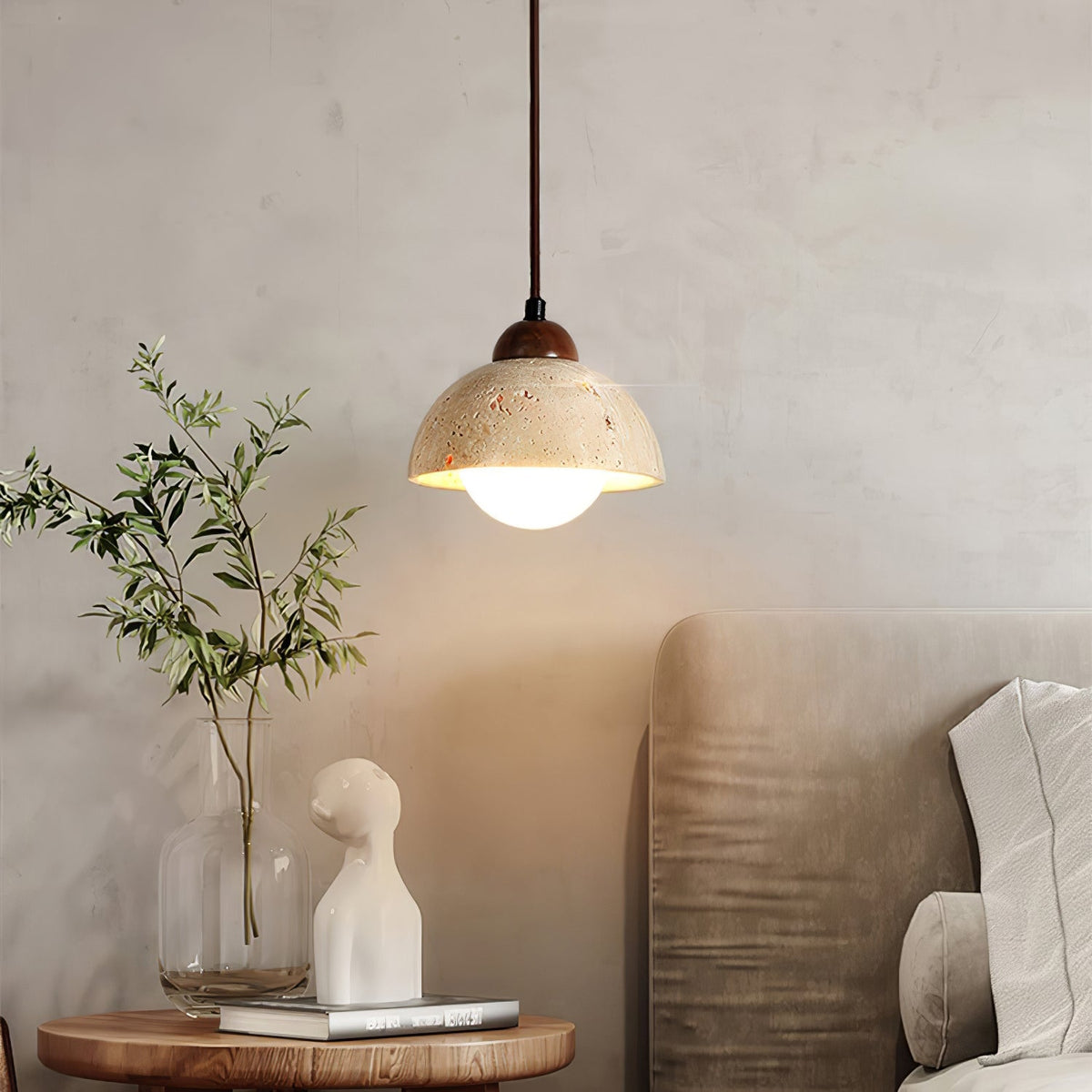 Ritta Travertine Pendant Light Six Style-Neutral Decor