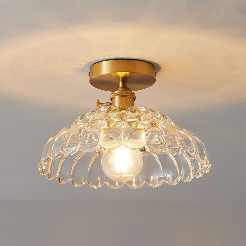 Arisha Plafonnier Luxueux Métal Verre Couloir