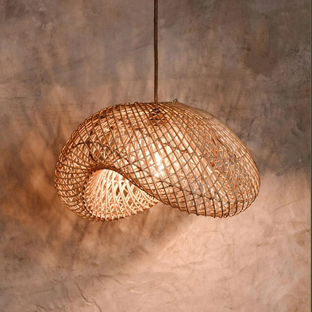 Juno Suspension style rustique en rotin
