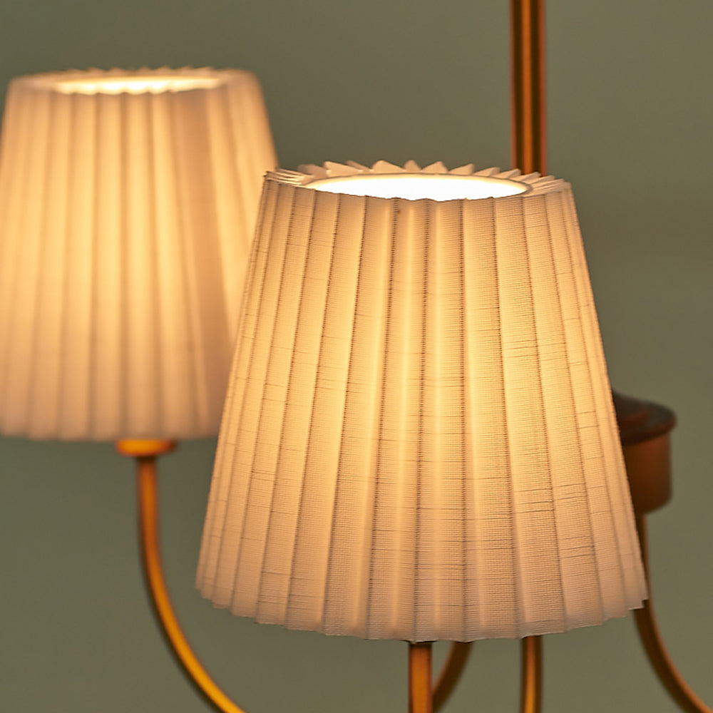 Silva Lustre Vintage, Métal/Tissu, Blanc/Vert, Salle à Manger/Salle à Séjour
