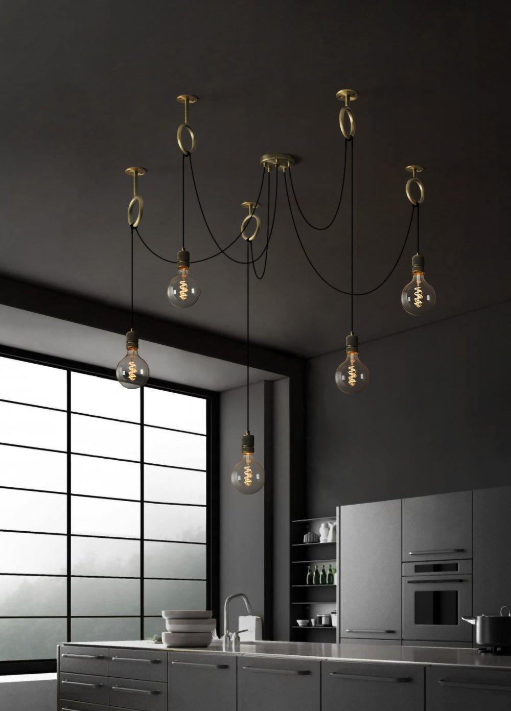 Nominex Lustre Industrial Spider Bulb Hanging-Cielum