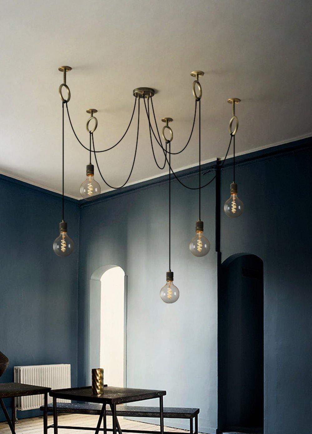 Nominex Lustre Industrial Spider Bulb Hanging-Cielum