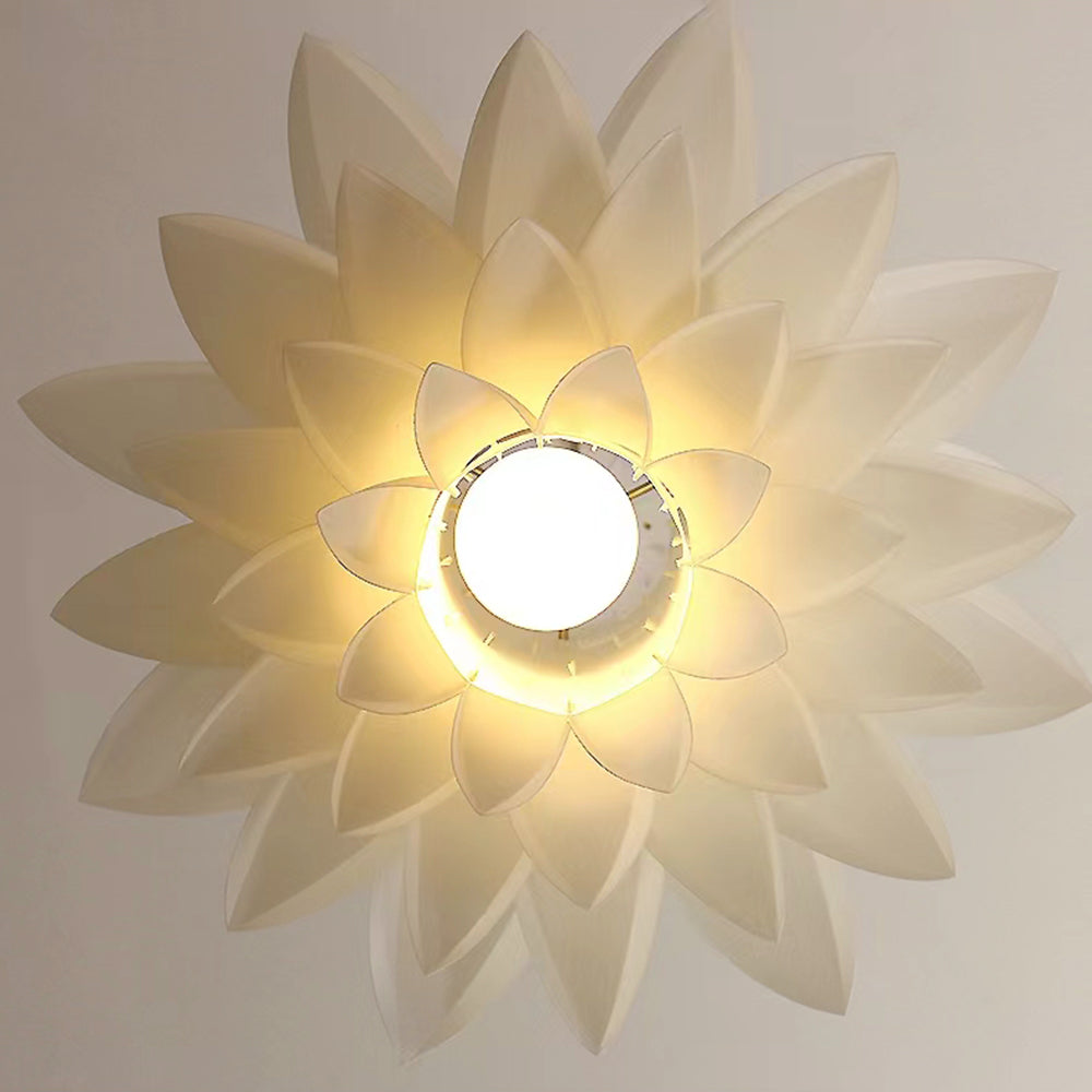 Arisha Suspension Fleur Moderne, Metal/PVC, Blanc, Chambre