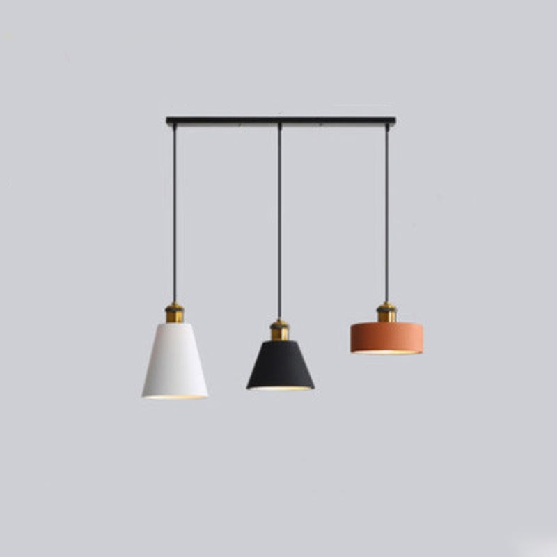 Astel Luminaires Suspension Nordique Blanc/Orange/Noir/Gris. Salon-Cielum