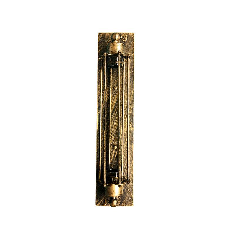 Silva Applique Murale Cylinderique Vintage, Métal/Verre, Noir/Rouge/Argent/Or, Salle de Bain
