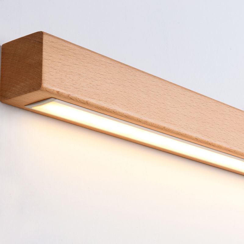 Vominex Applique Murale Miroir Linéaire Minimaliste Bois Salon-Cielum