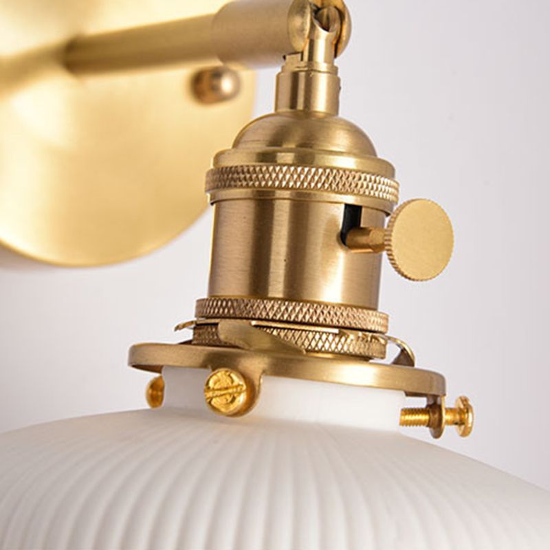 Dominex Applique Murale Géométrique Vintage. Métal/Céramique. Blanc. Chambre-Cielum