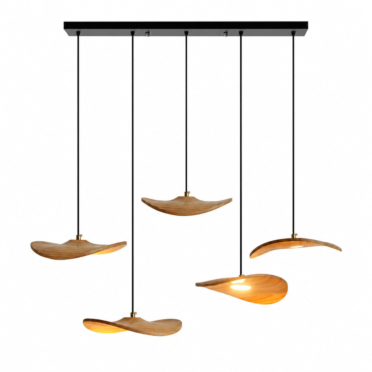 Lowenstone Lustre À Pales En Bois