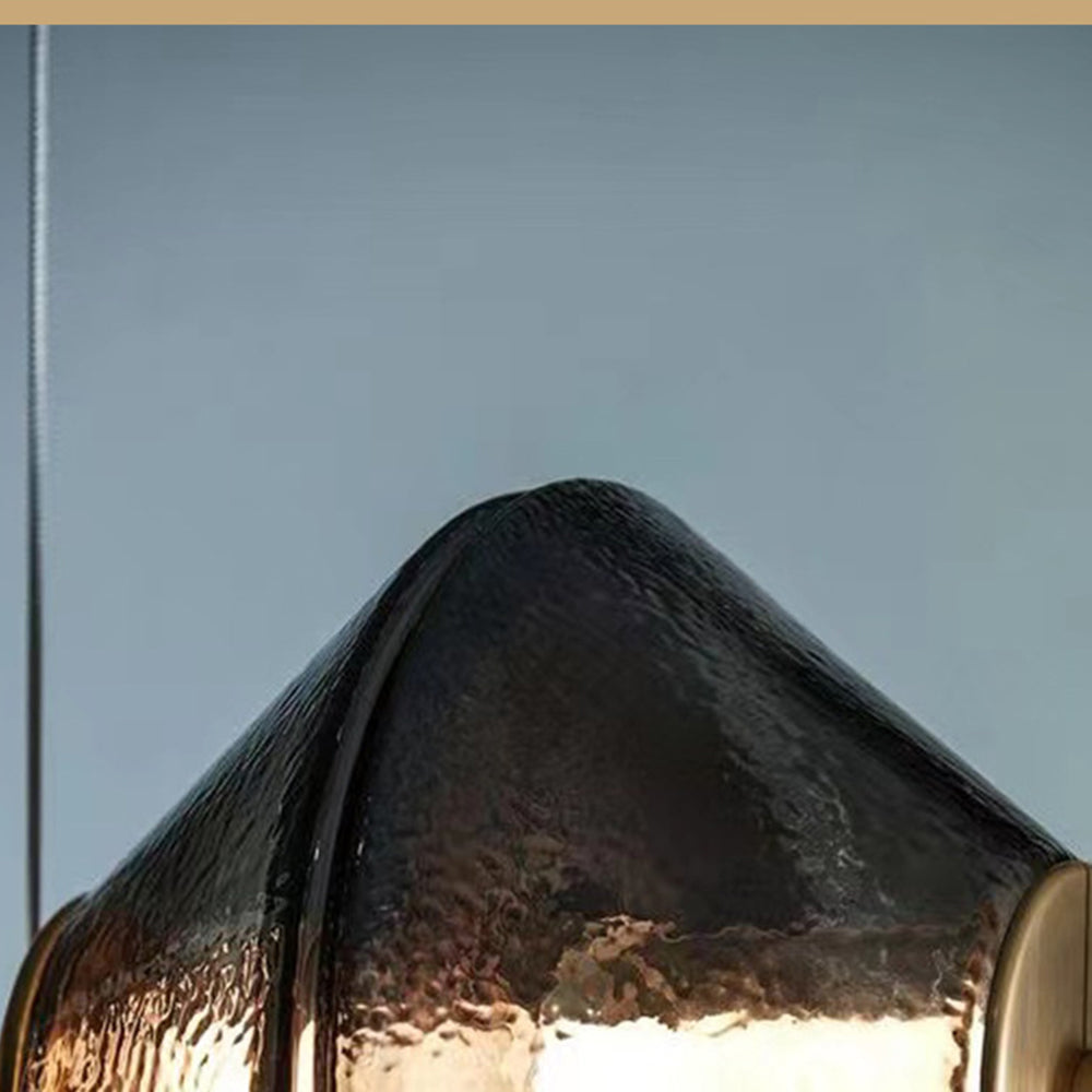 Arisha Suspension/Lampadaire Irrégulier Moderne, Verre/Metal, Noir, Chambre