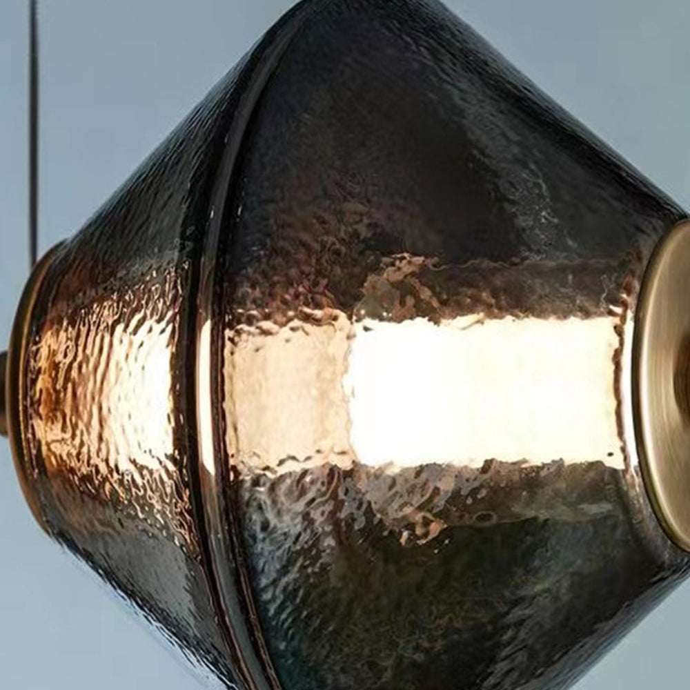 Arisha Suspension/Lampadaire Irrégulier Moderne, Verre/Metal, Noir, Chambre