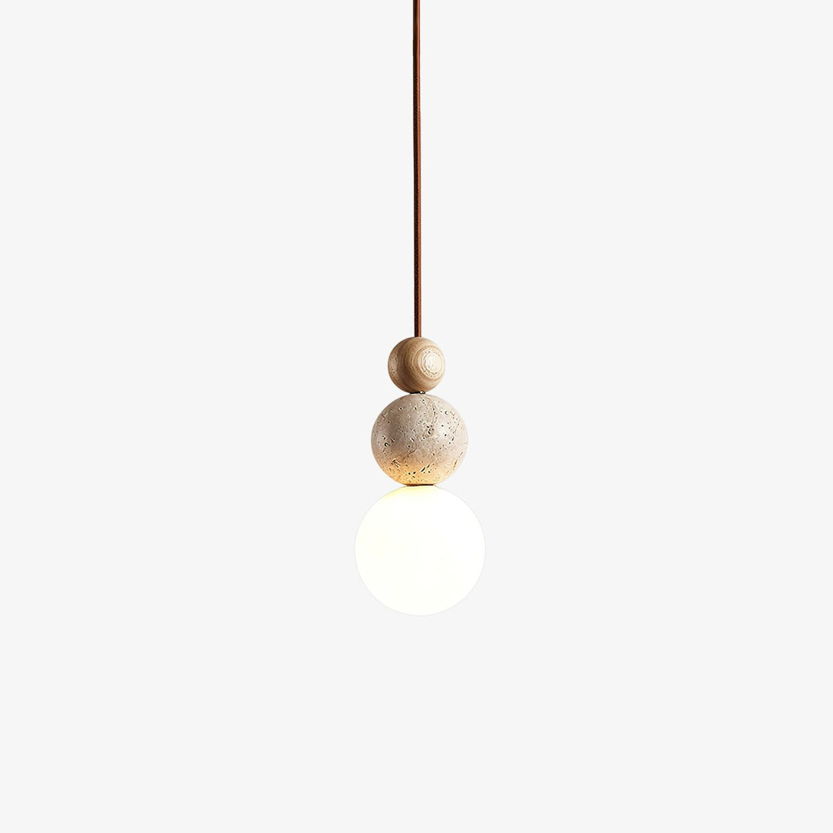 Sevel Sphère-Grappe Travertin Pendentif Lumière-Cielum