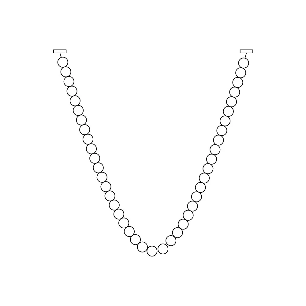 Vomino Lustre Perles Collier Boules en Verre-Cielum