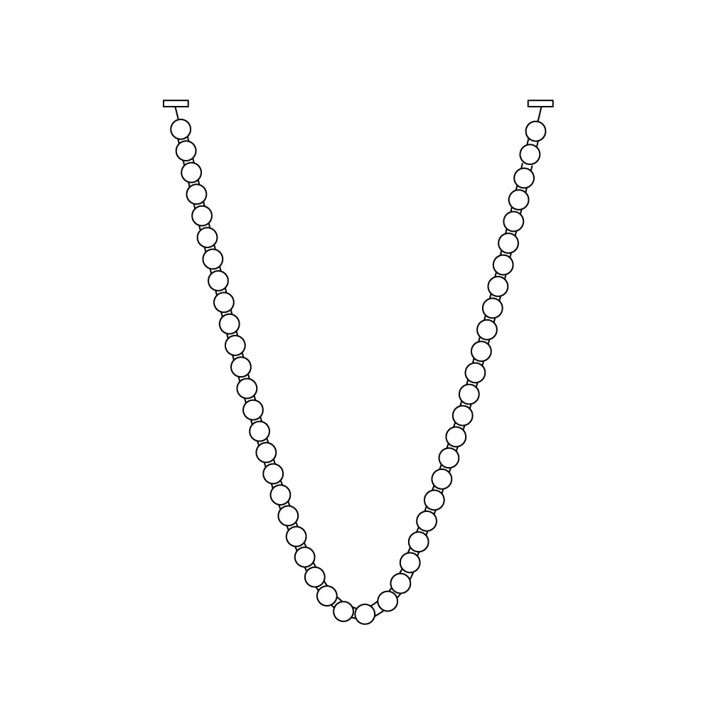 Vomino Lustre Perles Collier Boules en Verre-Cielum