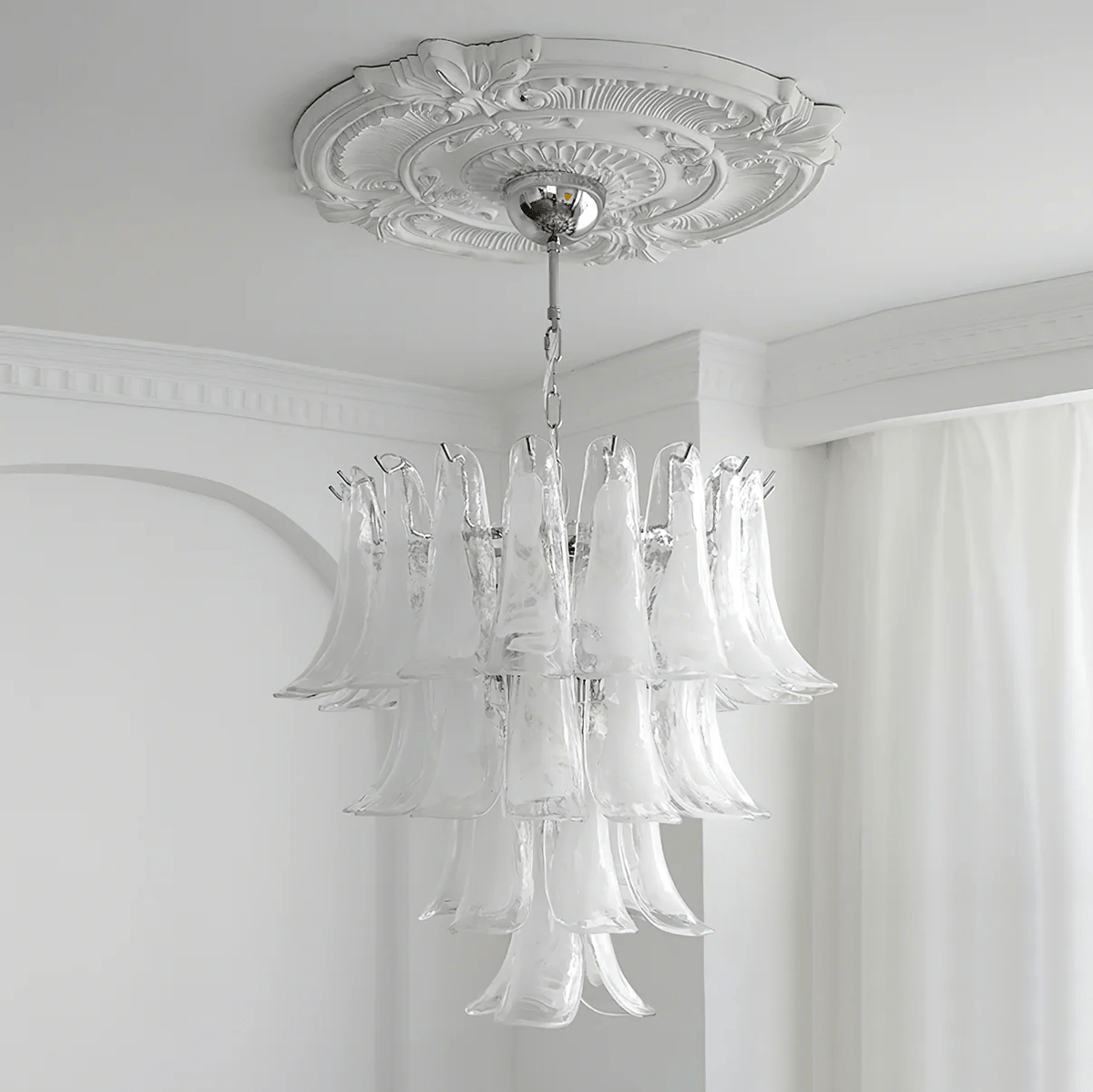 Arixon Lustre Pétales en Verre de Murano Vintage-Cielum