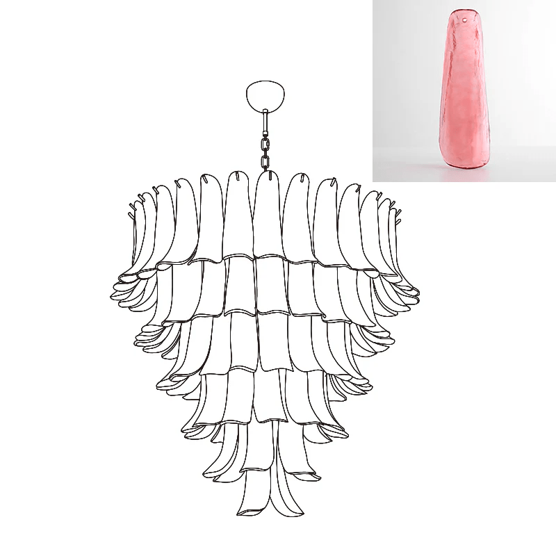Arixon Lustre Pétales en Verre de Murano Vintage-Cielum