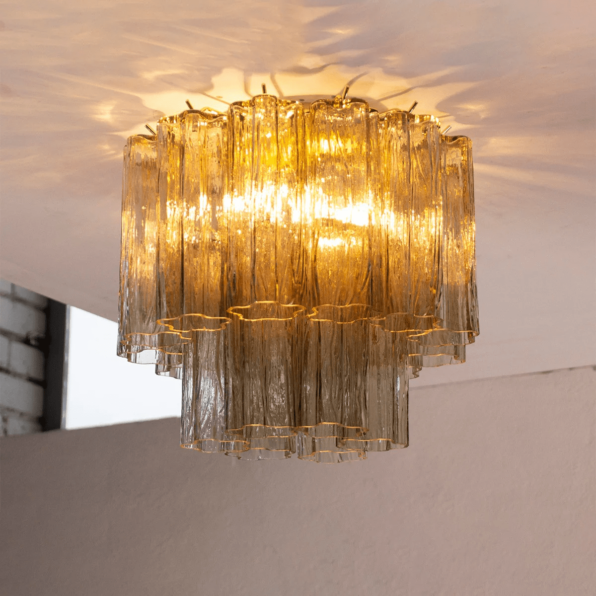 Serin Plafonnier Style Cascade Rose