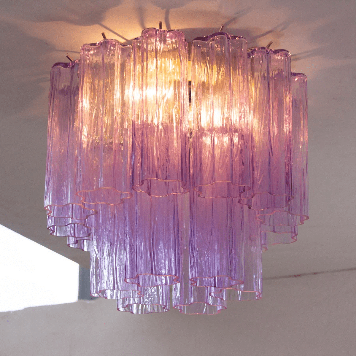 Serin Plafonnier Style Cascade Rose