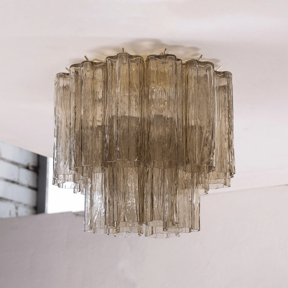 Serin Plafonnier Style Cascade Rose
