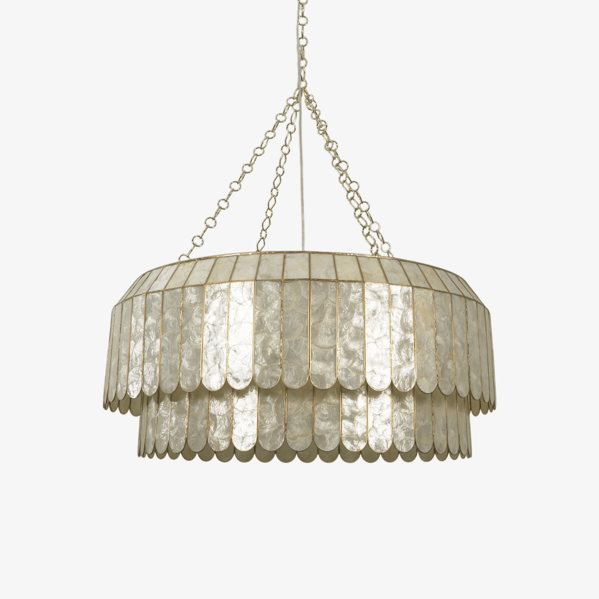 Holz Lustre en Métal Doré Aurelia