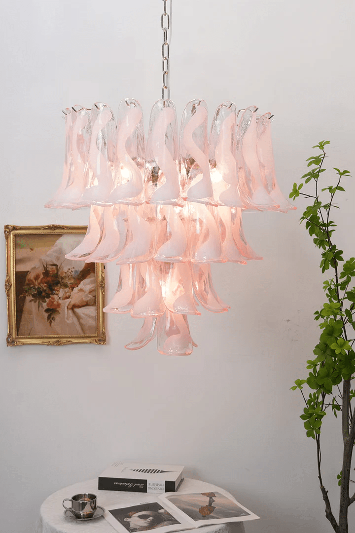 Cysp Lustre en Verre de Murano Romantique Sculptural