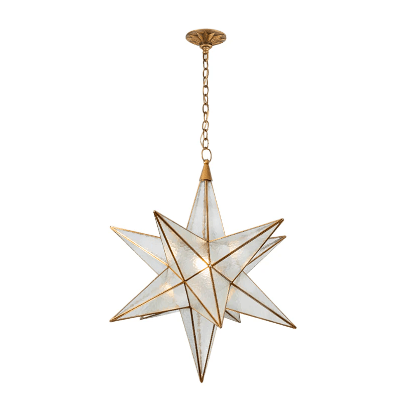 Sotr Lustre Étoile en Verre Élégante