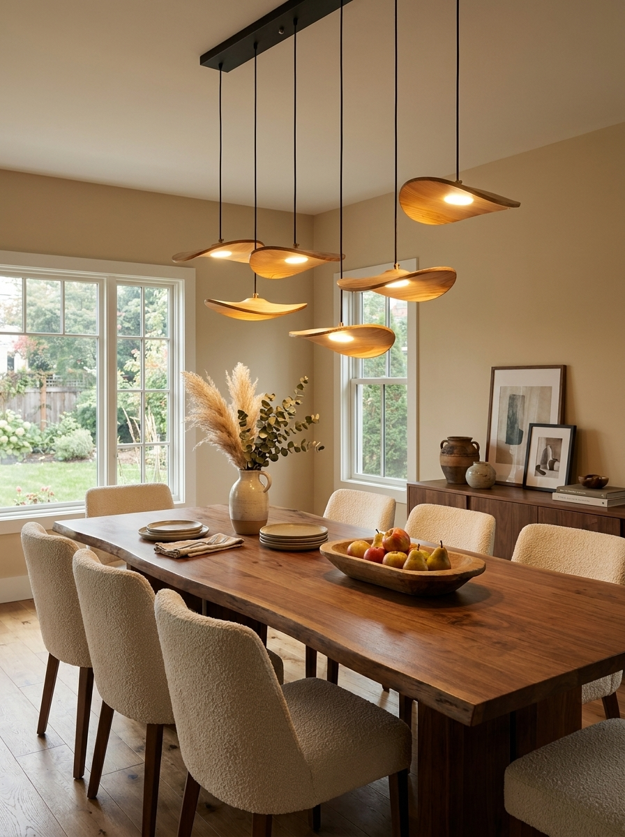 Lowenstone Lustre À Pales En Bois