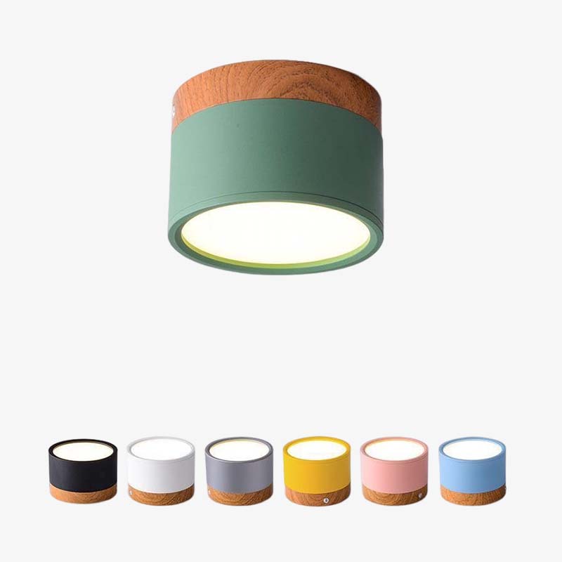 Lumex Petit Plafonnier Led Multicolor Bois Nordique. Couloir-Cielum