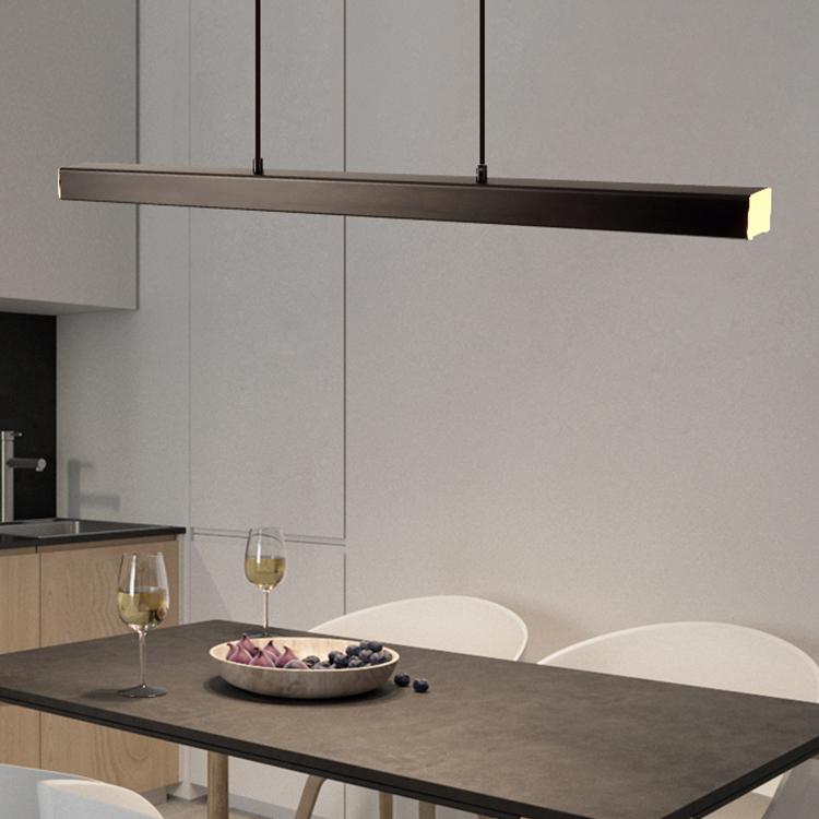 Xorin Suspension Linéaire Moderne Noir/Marron Salon-Cielum