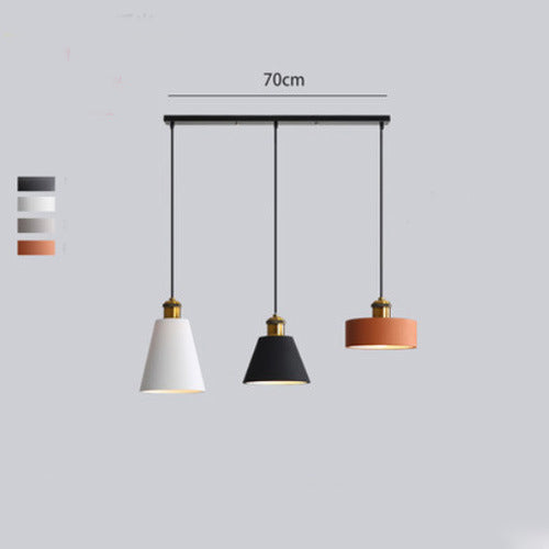 Astel Luminaires Suspension Nordique Blanc/Orange/Noir/Gris. Salon-Cielum