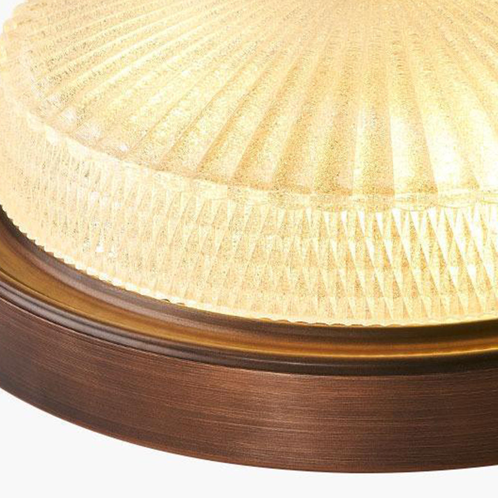 Silva Plafonnier Vintage Rond Verre Chambre à Coucher