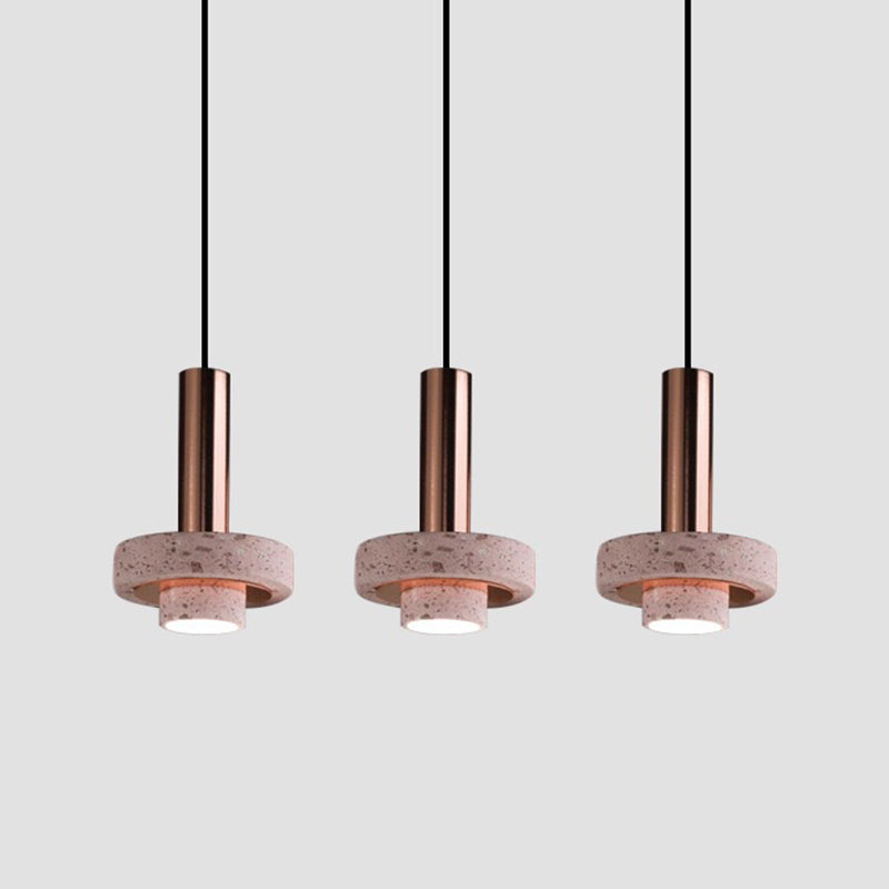 Evoxa Suspension Cylindre Moderne Métal/Pierre Salle à Manger-Cielum