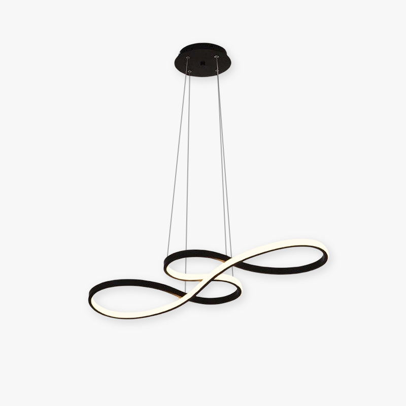 Tavren Suspension Linéaire Nordique Noir/Blanc/Or. Chambre-Cielum