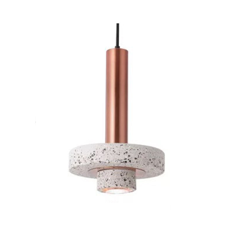 Evoxa Suspension Cylindre Moderne Métal/Pierre Salle à Manger-Cielum