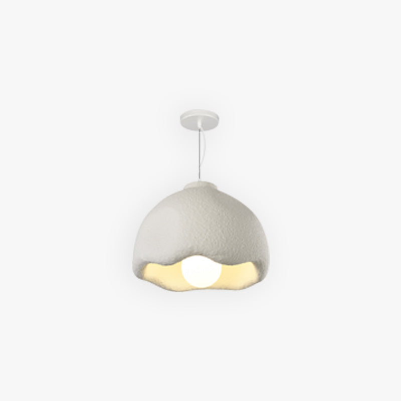 Avi Suspension Fleur Nordique, Metal/Polystyrène, Blanc, Salon