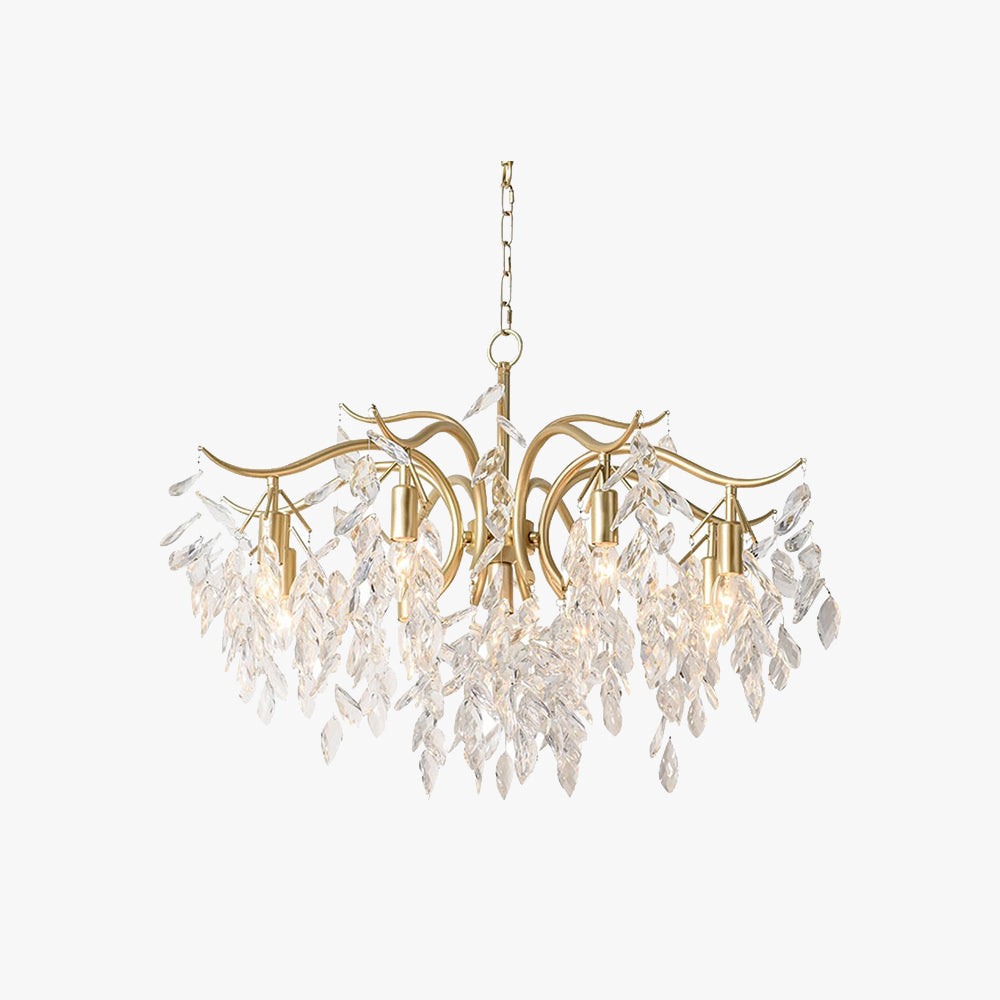 Kristy Suspension Multi Luxueux, Cristal/Cuivre, Noir/Or, Salon