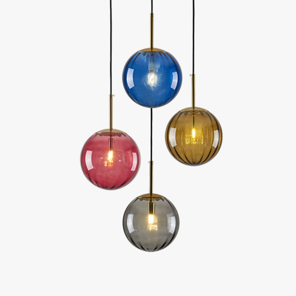 Sevenel Suspension Boule Moderne Métal/Verre-Cielum