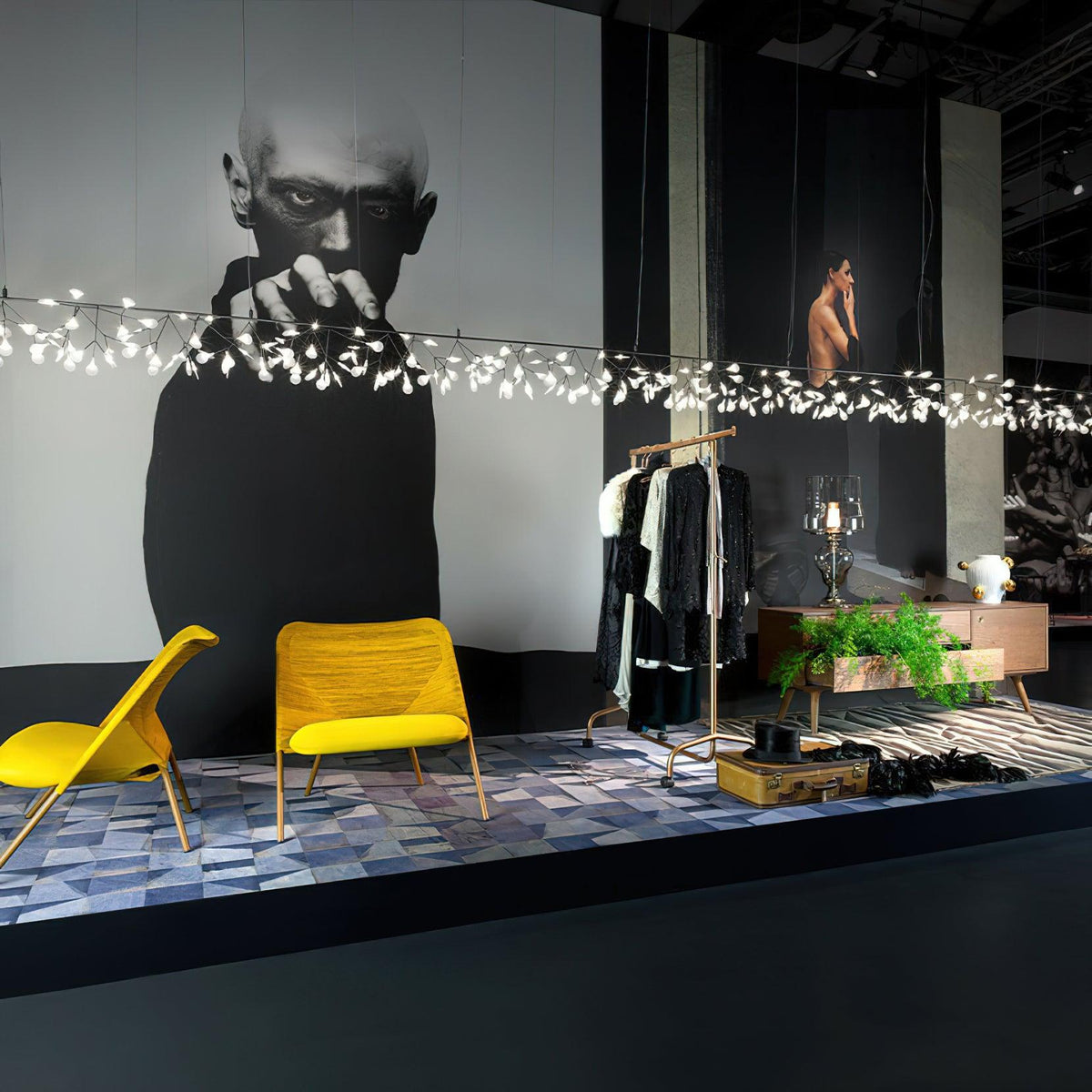 Kevenq Lustre LED À Branches Longues Et Linéaires Artistiques-Cielum