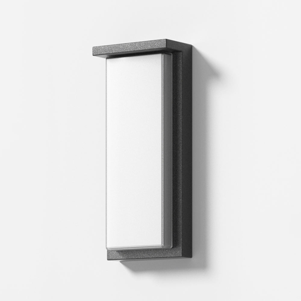 Dirixor Applique Murale Rectangulaire Nordique, Câble/Solaire, Métal, Noir, Éxtérieur-Cielum