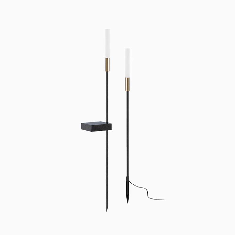 Lominex Borne Extérieure Roseau Moderne Noir Allée-Cielum